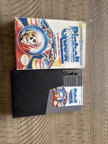 Pinball Quest (Nintendo NES, 1990) Cart Manual Box - Tested!