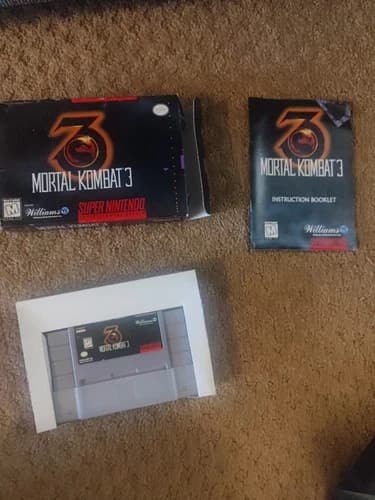 Mortal Kombat 3 (Super Nintendo SNES, 1995) Complete CIB
