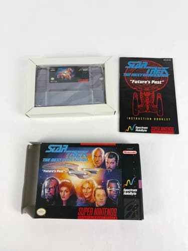Star Trek The Next Generation: Future's Past (SNES Super Nintendo) Complete CIB