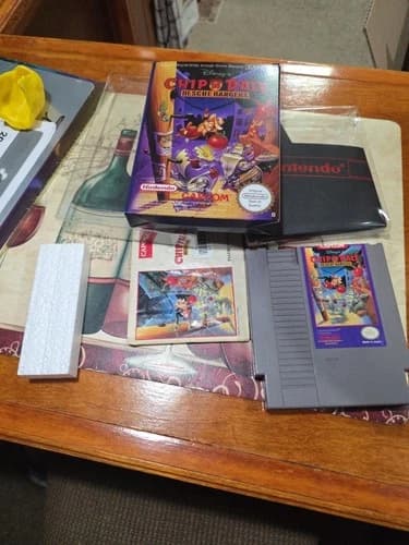 Chip 'N Dale Rescue Rangers (Nintendo NES) COMPLETE w/ Repo Box manual game