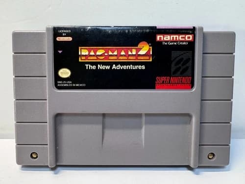 Pac-Man 2 The New Adventures (Super Nintendo SNES, 1994) Authentic. Working.