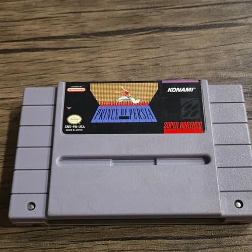 Prince of Persia Action Konami (Super Nintendo SNES, NTSC-U/C) Game Cartridge