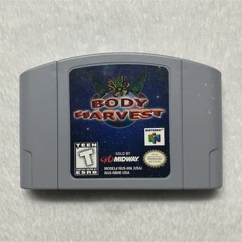 Midway Body Harvest Nintendo 64 N64 Game Cartridge NTSC-U/C T Teen