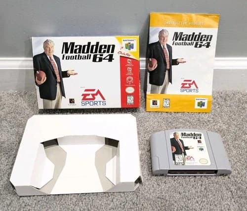 Madden Football 64 N64 Nintendo 64 Complete CIB w Tray And Manual TESTED