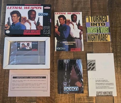 Lethal Weapon (Super Nintendo SNES, 1992) Tested, (100% Complete)