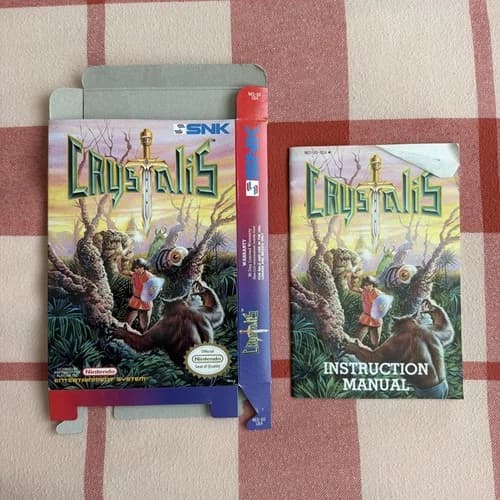 SNK Crystalis Nintendo NES Game with Original Box and Manual