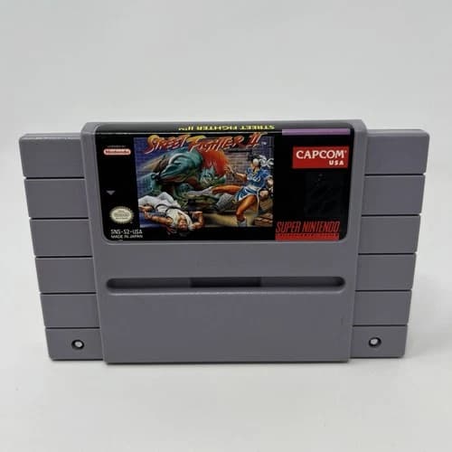 Street Fighter 2 II (SNES, 1992) Super Nintendo Cleaned Tested Authentic