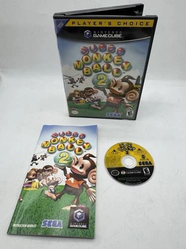 Super Monkey Ball 2 (Nintendo Gamecube, 2006) CIB,Complete Tested & Working