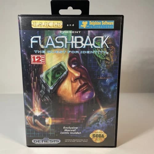 Flashback: The Quest for Identity (Sega Genesis, 1993) CIB Complete - Tested