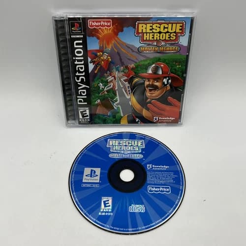 PlayStation PS1 Rescue Heroes Molten Menace Complete Authentic Tested & Working