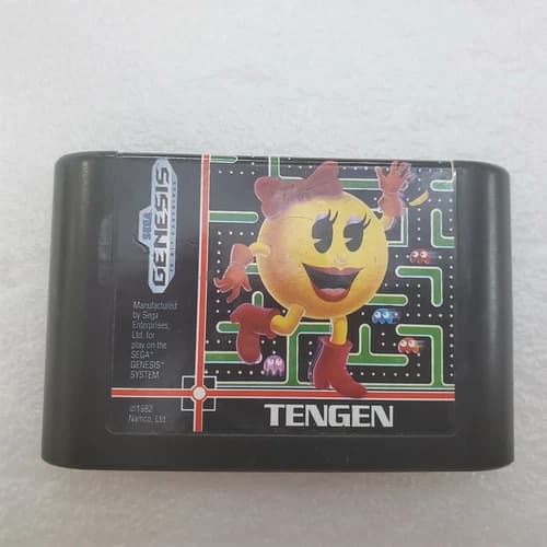 Ms. Pac-Man (Sega Genesis, 1991) Cleaned And Tested! Works Great! Guaranteed!