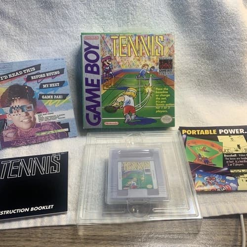 Nintendo Game Boy TENNIS CIB complete box with paperwork and Manual. *LOOK*