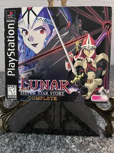 Lunar Silver Star story Complete Playstation 1 w/map, beautiful hardback manual