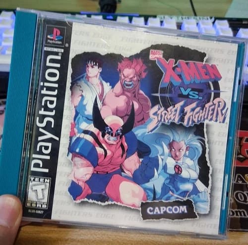 X-Men Vs. Street Fighter (Sony Playstation 1, PS1, Complete CIB)