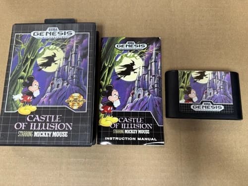 Castle of Illusion Mickey Mouse Sega Genesis Complete In Box CIB Great Shape