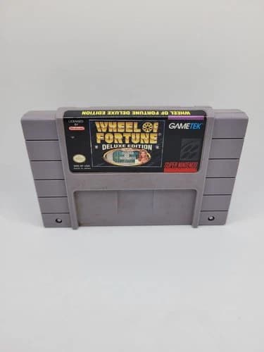 Wheel of Fortune -- Deluxe Edition - Super Nintendo SNES - Authentic - Tested!