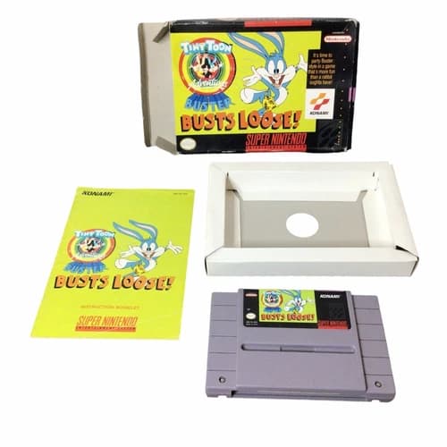 Tiny Toon Adventures Buster Busts Loose! (Super Nintendo SNES) CIB Complete