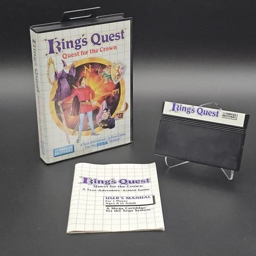 King’s Quest: Quest for the Crown Sega Master System Complete CIB Excellent
