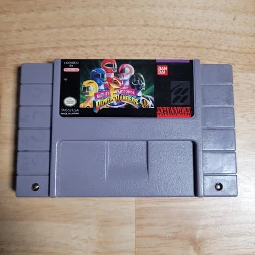 Mighty Morphin Power Rangers SNES Super Nintendo Ent System - Tested