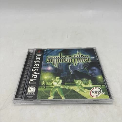 Syphon Filter PS1 PlayStation 1 Black Label Complete w/ Manual CIB Tested