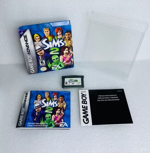 the Sims 2 (Nintendo Game Boy Advance, 2005) W/Plastic Cover - (READ)