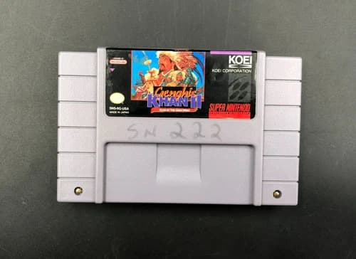 Genghis Khan II: Clan of the Gray Wolf (Nintendo SNES) Cartridge Only - USED