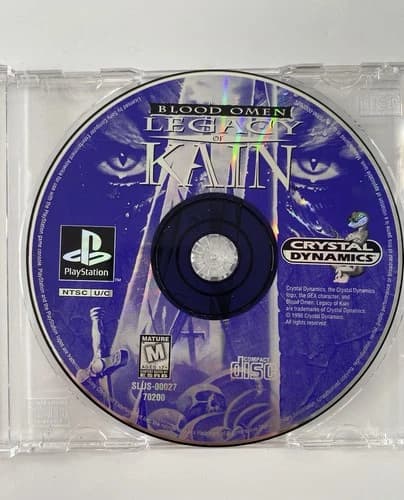 Blood Omen: Legacy of Kain (Sony PlayStation 1 PS1, 1996) Disc only. Tested.