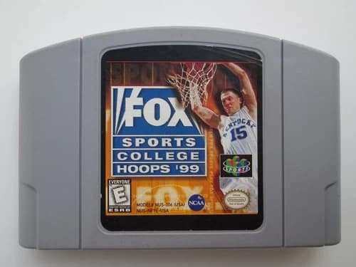 Fox Sports College Hoops '99 (Nintendo 64, 1998) Game Only--Tested (NTSC)