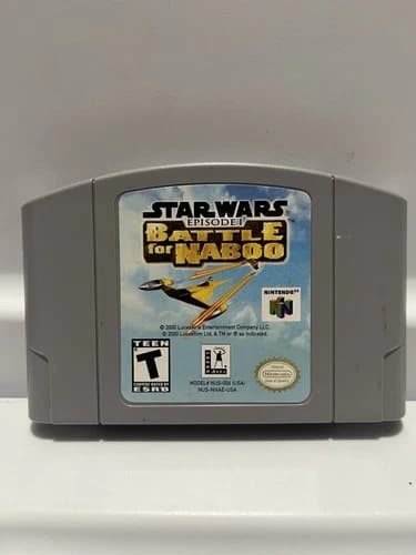 Star Wars Episode 1: Battle for Naboo Nintendo 64 N64 Authentic, Tested, Clean