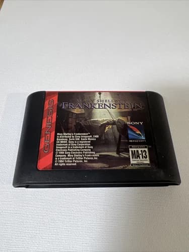 Mary Shelley's Frankenstein (Sega Genesis, 1994) Cart Only Working