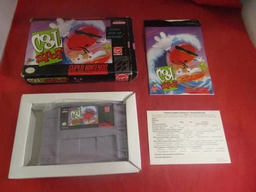 Cool Spot (Super Nintendo Entertainment System, 1993) SNES COMPLETE w/ Box