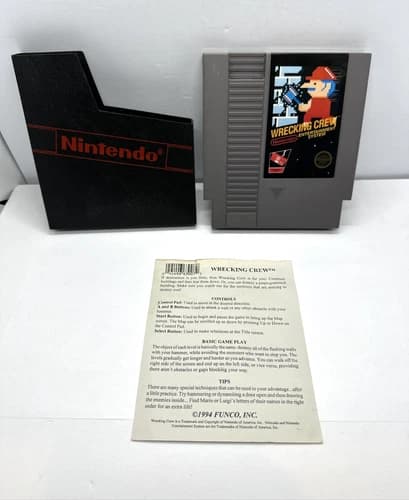 NES Wrecking Crew Nintendo Entertainment System Tested FUNCO Instructions