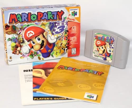 Mario Party N64 Nintendo 64 Complete CIB! Authentic! Good Condition! RARE!