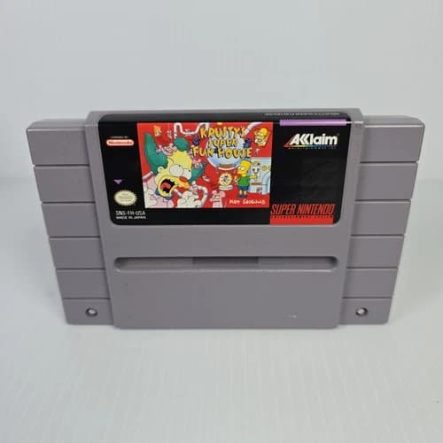 Krusty's Super Fun House (Super Nintendo SNES) Cart Only - Tested - Free Ship
