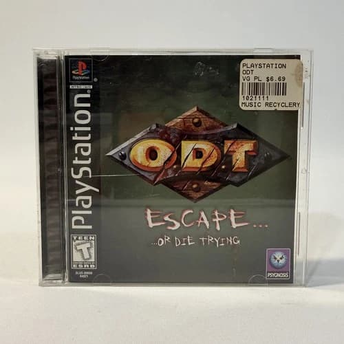 O.D.T. Escape of Die Trying Sony PlayStation Video Game CIB Sci Fi Action