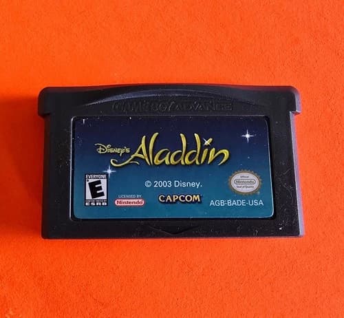Disney's Aladdin Capcom Game Boy Advance GBA Cart Only Original Shell Tested