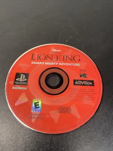The Lion King: Simba's Mighty Adventure (PlayStation 1, 2000) *Game Disc Only*