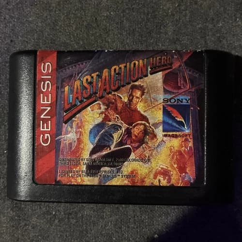 Last Action Hero cartridge (Sega Genesis, 1993) TESTED AND WORKING