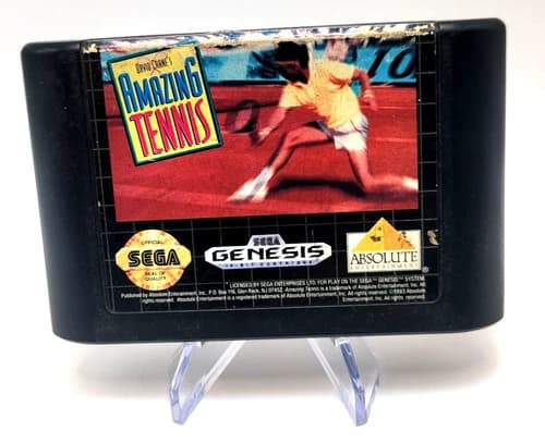David Crane's Amazing Tennis (Sega Genesis, 1993) CART ONLY - TESTED WORKING
