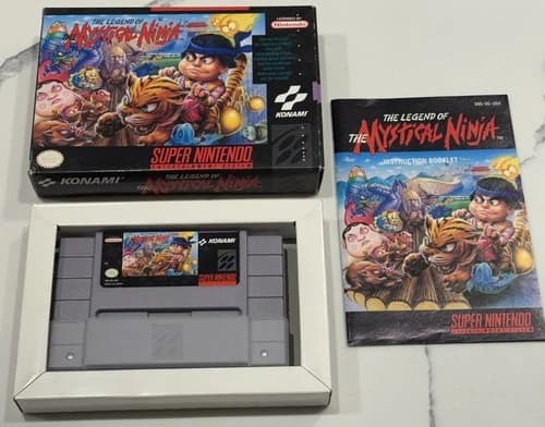 The Legend of the Mystical Ninja (SNES, 1992) Authentic Complete CIB Manual