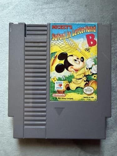 Mickey's Safari in Letterland Nintendo NES - 1993 Cartridge Only Tested Works