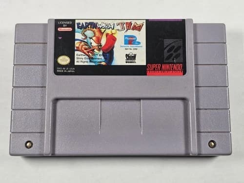 Earthworm Jim (Super Nintendo, 1994) Authentic & Tested SNES Cart Only