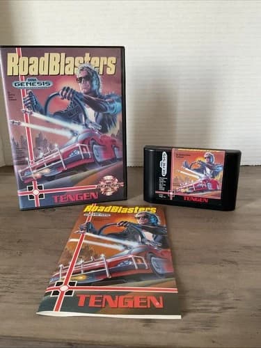 ROADBLASTERS SEGA GENESIS COMPLETE! 1991 TENGEN GAMES