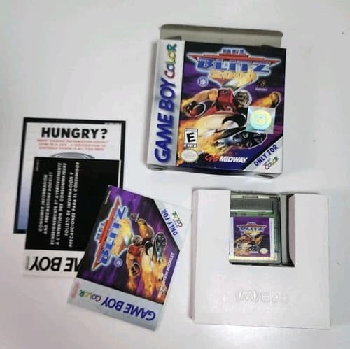 NFL Blitz 2000 Gameboy Color GBC Gsme Complete In Box CIB Authentic And Clean