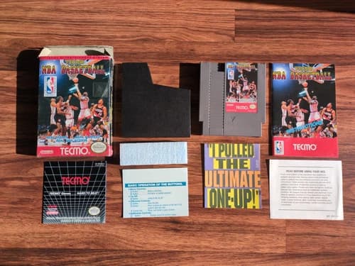 NES Tecmo NBA Basketball (Nintendo Entertainment System) CIB w/ Inserts *TESTED*