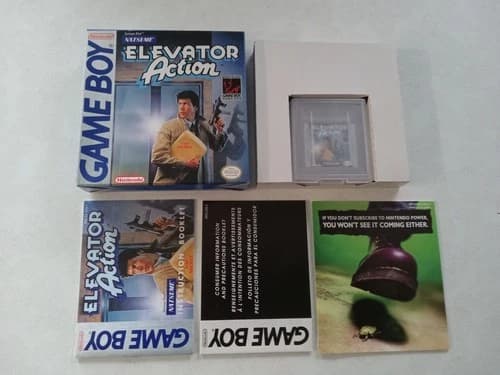 Original Gameboy Elevator Action CIB Complete Inserts!! HIGH GRADE!!