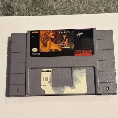 The Lion King Disney Super Nintendo SNES, 1994 Cartridge Only Tested
