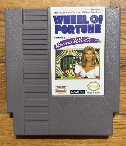 Nintendo NES Game Wheel of Fortune featuring Vanna White