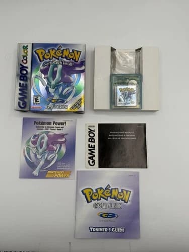 CLEAN Pokemon Crystal Version Complete In Box Authentic CIB Game Boy Color