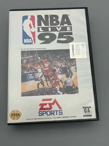 NBA Live 95 (Sega Genesis, 1994) Complete w/ Manual Tested Working